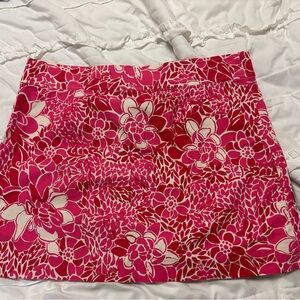 Lilly Pulitzer Pink Floral Mini Skirt